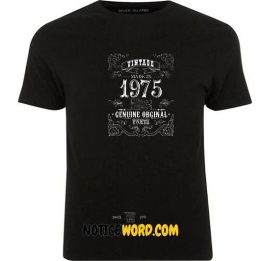1975 Birthday Gift, Vintage Born in 1975 for men, 43rd Birthday for him, Made in 1975, 43 Year Old Birthday T Shirt
