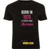 43rd birthday shirt  1975 shirt  43rd birthday  43rd birthday for her Born In 1975 43 Years Of Being Awesome T Shirt