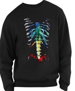 Bones Pattern Print Sweatshirt