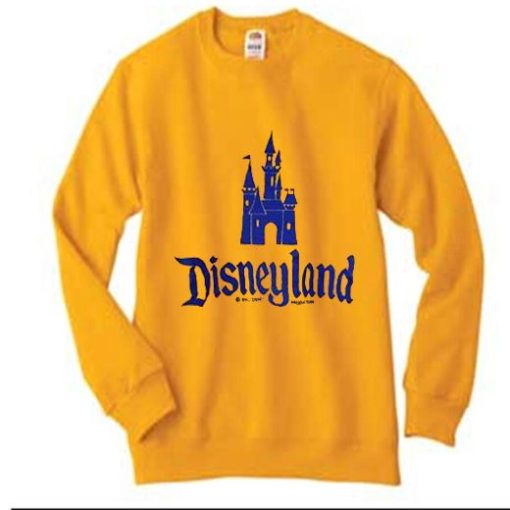 Castle Disneyland Yellow Sweatshirt