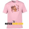 Cat Floral Light Pink Unisex adult T shirt