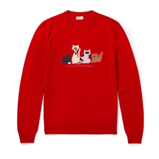 Ed And Taylor Transparents Funny Cat Sweatshirt