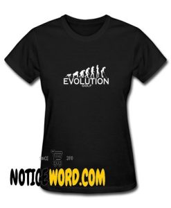 Evolution to Golf. Ladies fitted t-shirt