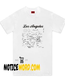 Los Angeles map tshirt