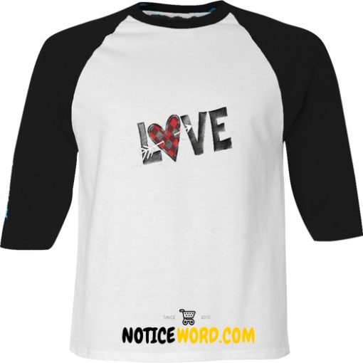 Love Valentine, Buffalo Plaid Valentines Day Sweatshirt