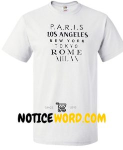 Paris Los Angeles New York Tokyo Rome Milan Shirts