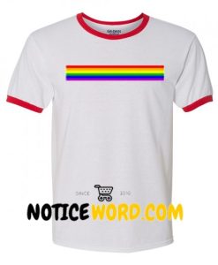 Rainbow Stripe Ring T Shirt