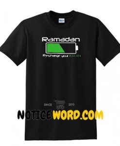 Recharge Your Imaan Ramadan Adult Muslim T Shirt, Tee for Men or Women