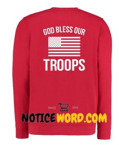 Red Friday God Bless Our Troops Sweatshirt