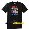 Red White and Booze Shirt, Funny Memorial Day 4th of July, mens womens America Short-Sleeve Unisex T Shirt