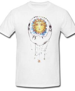 Sun Moon Tribal Print T Shirt