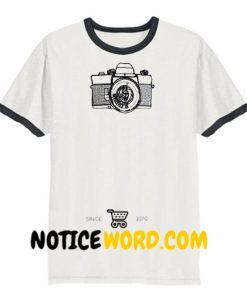 camera retro ringer t shirt