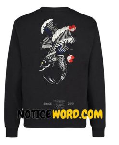 fish japanese sweatshirt back