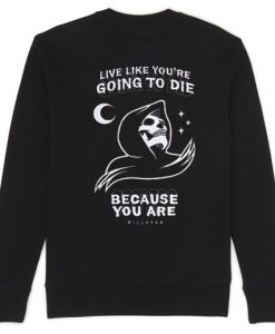 live like you're going to die because you are Sweatshirt