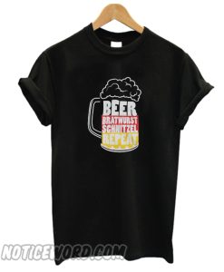 Beer Bratwurst Schnitzel Repeat Funny Oktoberfest Unisex T Shirt