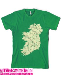 Distressed Map of Ireland American Apparel Men