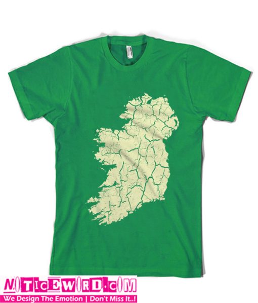 Distressed Map of Ireland American Apparel Men