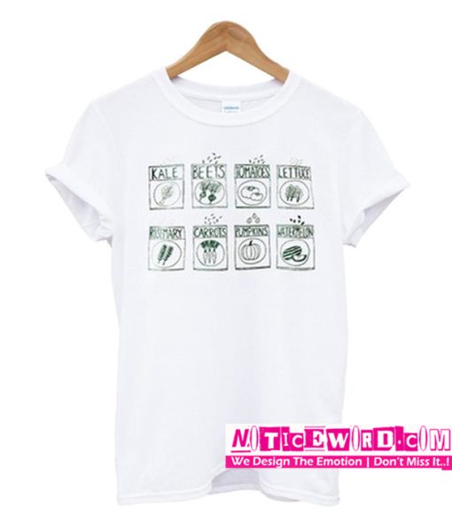 Garden Seeds Screen Kale Beet Tomatos T-shirt