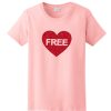 Heart Free Light Pink Unisex adult T shirt