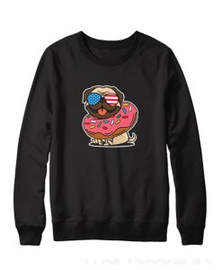 Pug Donut USA Sweatshirt