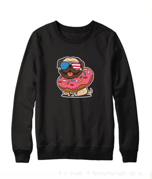 Pug Donut USA Sweatshirt