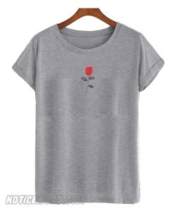 Red Rose Gray T-Shirt