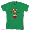 Reindeer is having a drink on Santa Claus T-shirt