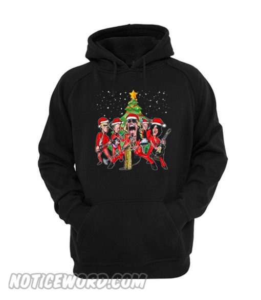 Aerosmith band merry Christmas hoodie