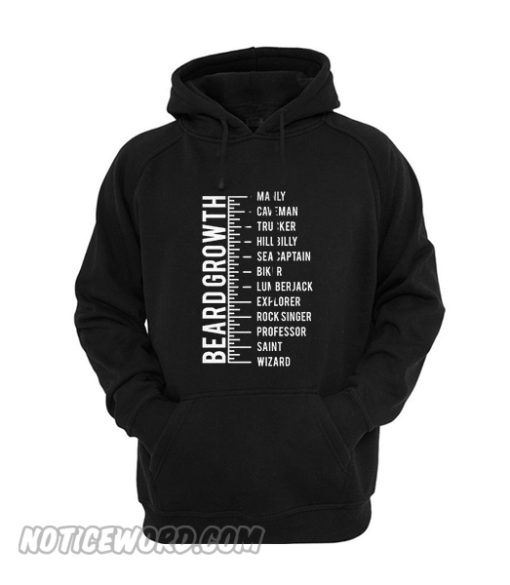 Beard Growth Chart Hoodie