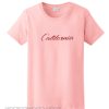 California Text Graphic Tees Shirts