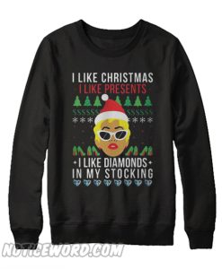 Cardi B I like Christmas I like presents I like diamonds Sweatshirt