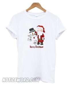 Christmas Santa and Snowman Tshirt