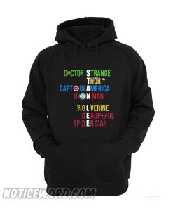 Doctor strange Thor Captain America Iron Man Wolverine Deadpool SpiderMan Hoodie