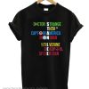 Doctor strange Thor Captain America Iron Man Wolverine Deadpool SpiderMan T-shirt