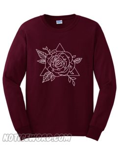 Geometric Rose Sweatshirt