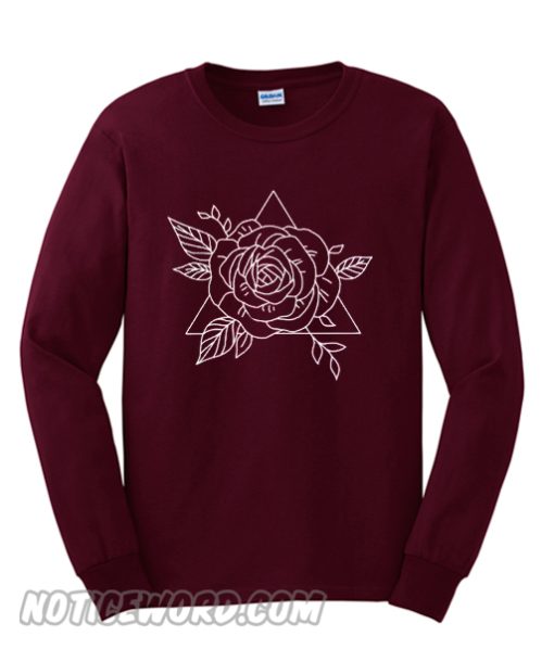 Geometric Rose Sweatshirt