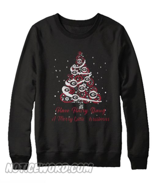 Georgia Bulldogs have Hairy Dawg a merry little Christmas Tree Sweatshirt