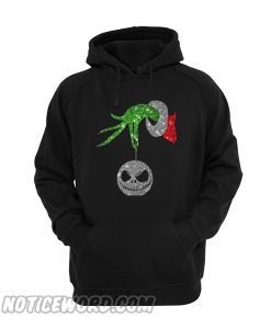 Grinch hand Jack Skellington christmas hoodie