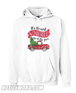 It’s the most wonderful time of the year Christmas tree red car believe hoodie