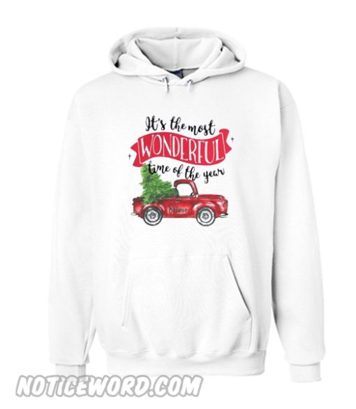 It’s the most wonderful time of the year Christmas tree red car believe hoodie