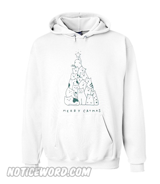 Merry Catmas christmas tree Hoodie – noticeword