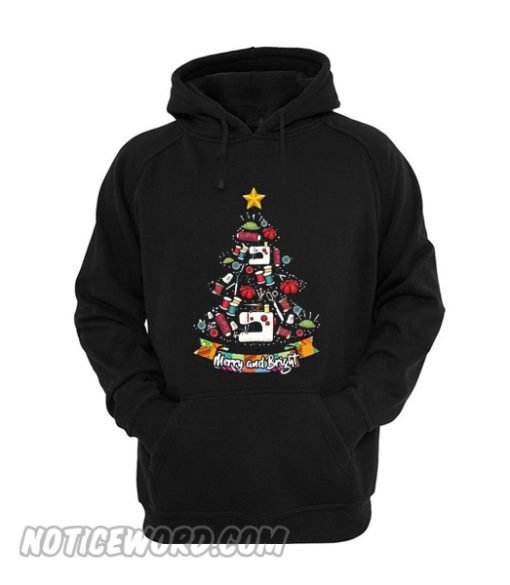 Merry and Bright Christmas tree Hoodie