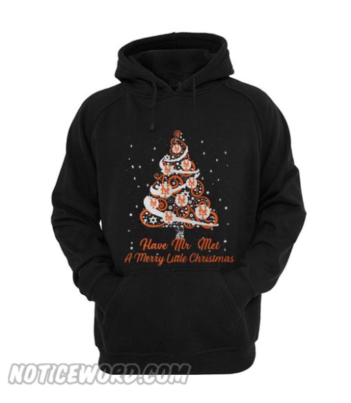 New York Mets have Mr Met a merry little Christmas Tree Hoodie