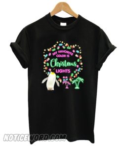 Penguin Christmas Lights T-Shirt