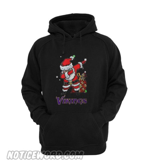 Santa Minnesota Vikings Dabbing Christmas ugly Hoodie