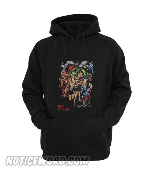 Stan Lee with avenger characters and fan graphic Hoodie