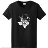 Xeire USA Route 66 Sign Texas State T-Shirt