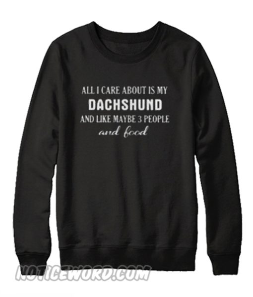 All I Care About Is My Dachshund Sweatshirt