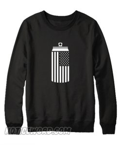 American Flag Beer Can Drinking Sweatshirt