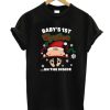 Baby's 1st Christmas on the inside pregnant Unisex adult T shirt